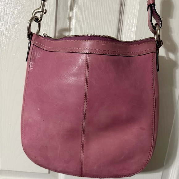 Leather Crossbody Bag in Dusty Rose - Picture 2 of 11